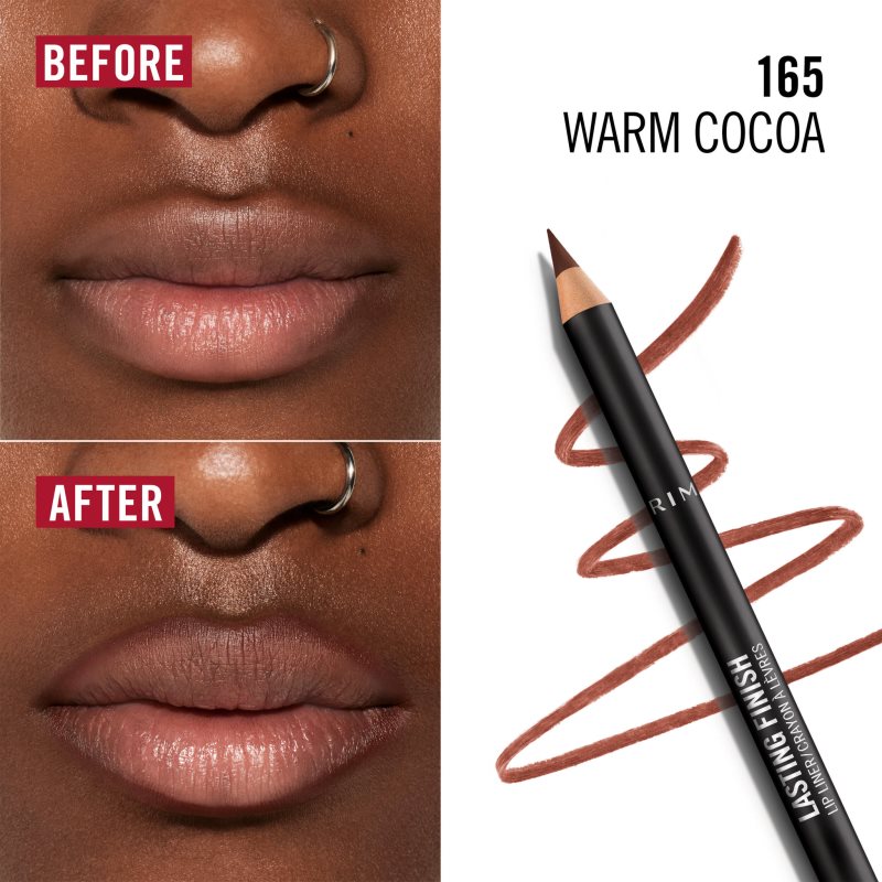 Rimmel Lasting Finish konturovací tužka na rty odstín 165 Warm Cocoa 1.2 g (obrázek 3)