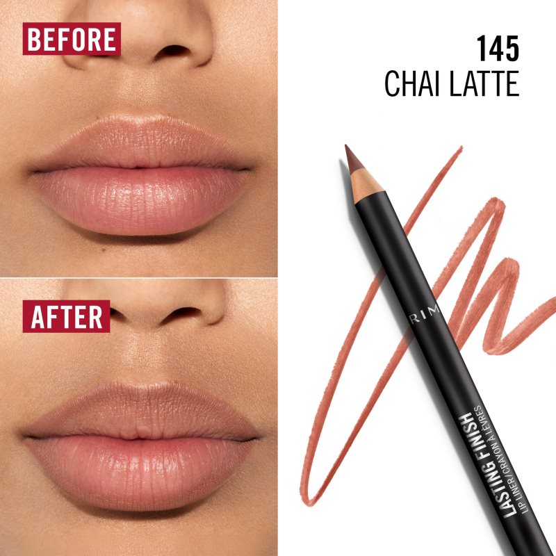 Rimmel Lasting Finish kontúrovacia ceruzka na pery odtieň 145 Chai Latte 1.2 g (obrázok 3)