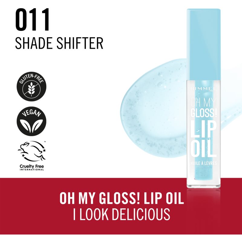 Rimmel Oh My Gloss! Lip Oil olej na rty s hydratačním účinkem odstín 011 Shade Shifter 4.5 ml (obrázek 4)