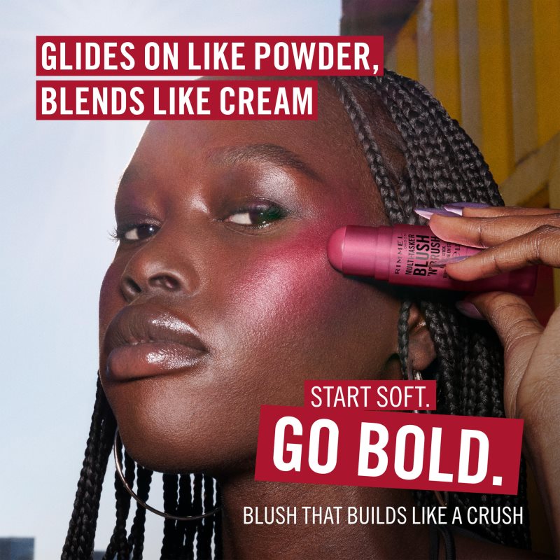 Rimmel Multi-Tasker Blush'N'brush tvářenka v tyčince se štětcem odstín 350 Roasted Peach 8 g (obrázek 5)