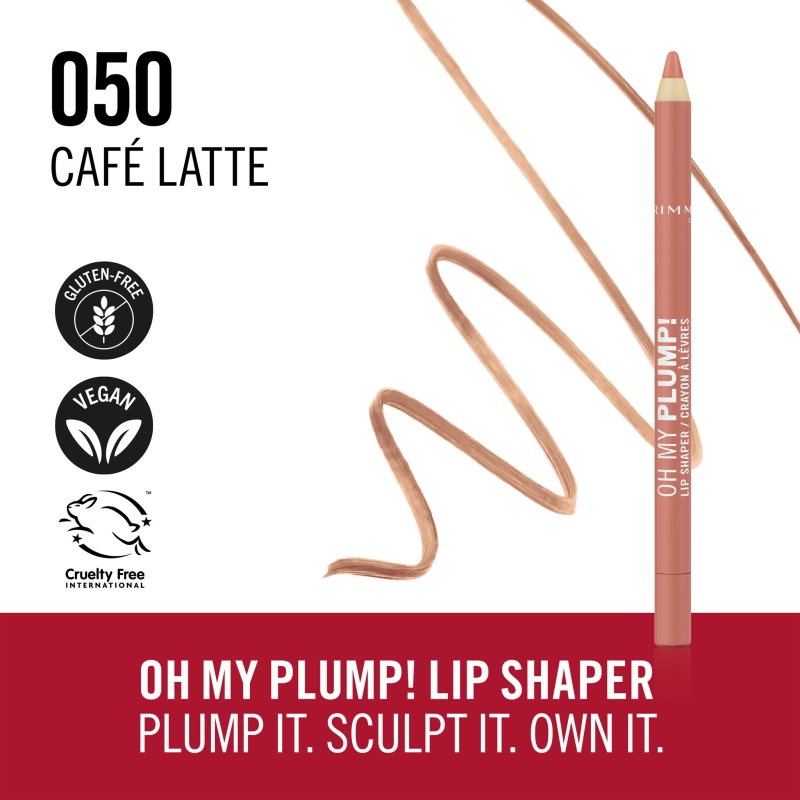 Rimmel Oh My Plump! konturovací tužka na rty odstín 050 Cafe Latte 1.2 g (obrázek 3)