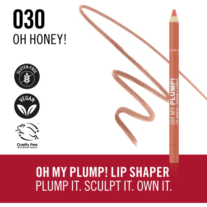 Rimmel Oh My Plump! konturovací tužka na rty odstín 030 Oh Honey 1.2 g (obrázek 3)