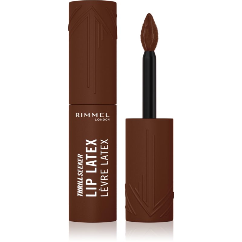 Rimmel Thrill Seeker Lip Latex tekutý rúž odtieň 600 Cappuccino Deep 6 ml