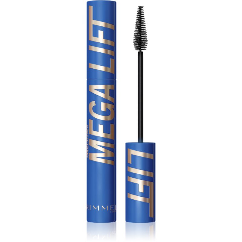 Rimmel Thrill Seeker Mega Lift vodeodolná riasenka pre objem a natočenie rias odtieň 004 Waterproof Black 10 ml