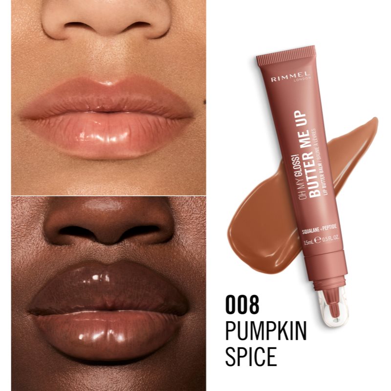 Rimmel Oh My Gloss! Butter Me Up hydratační balzám na rty odstín 008 Pumpkin Spice 15 ml (obrázek 3)