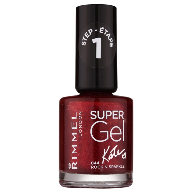 Rimmel Super Gel By Kate Гелевий лак для нігтів без використання UV/ LED лампи відтінок 044 Rock N Sparkle 12 мл