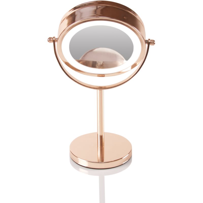 RIO Rose Gold Mirror Cosmetic Mirror With LED Lights 1 Pc