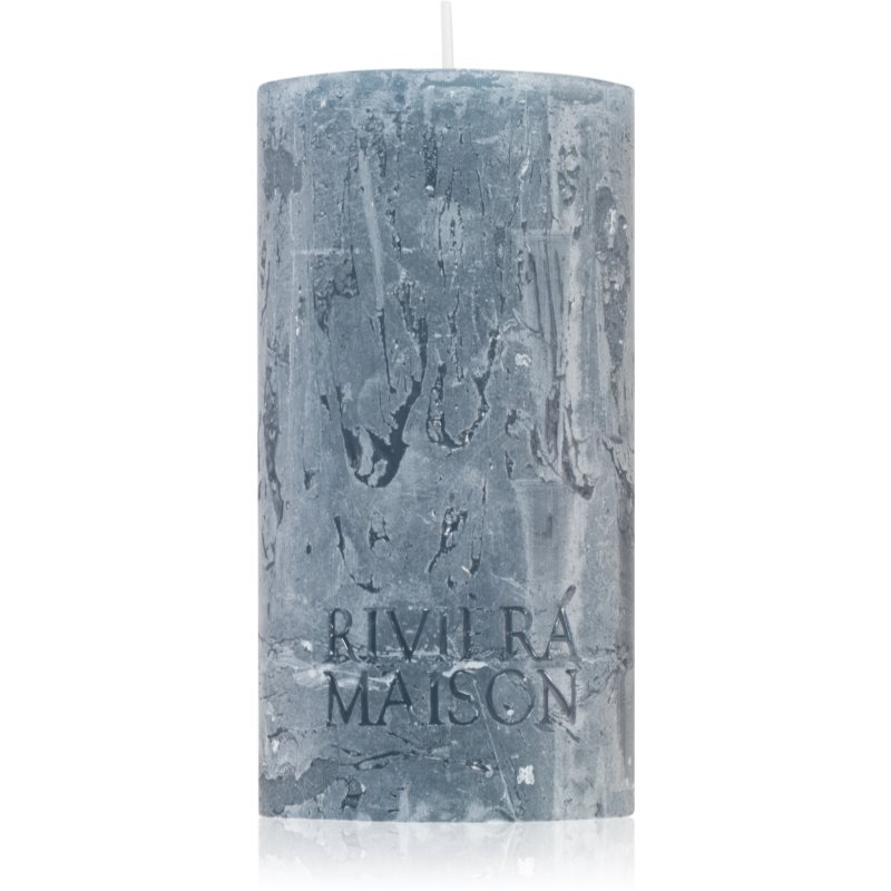 Rivièra Maison Pillar Candle Grey Blue dekorativní svíčka 7x13 cm