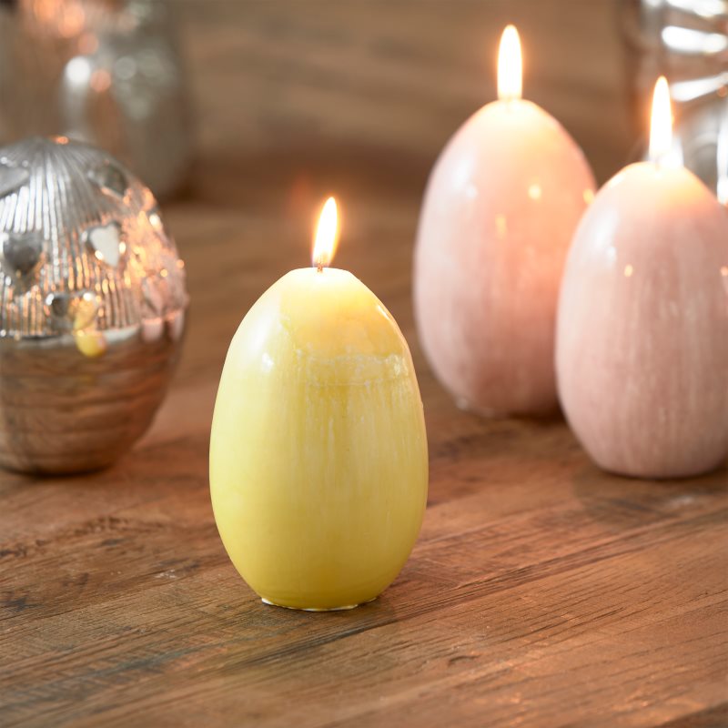 Rivièra Maison Egg Candle Decorative Candle Colour Yellow 8x12 Cm