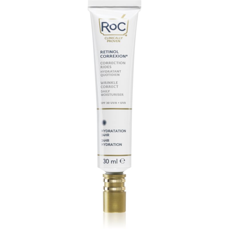 RoC Retinol Correxion Wrinkle Correct Daily Moisturiser денний зволожуючий крем проти  старіння шкіри SPF 30 30 мл