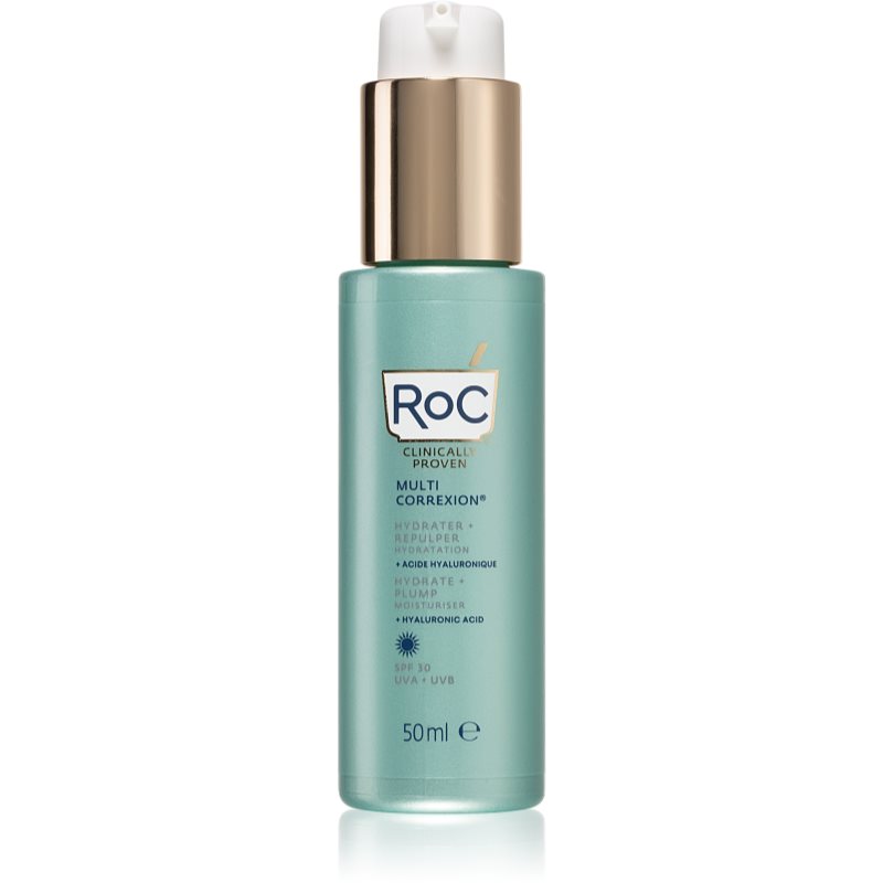RoC Multi Correxion Hydrate & Plump інтенсивна зволожуюча сироватка для зміцнення шкіри SPF 30 50 мл