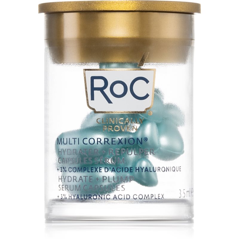 RoC Multi Correxion Hydrate & Plump drėkinamasis serumas kapsulėmis 10 vnt.