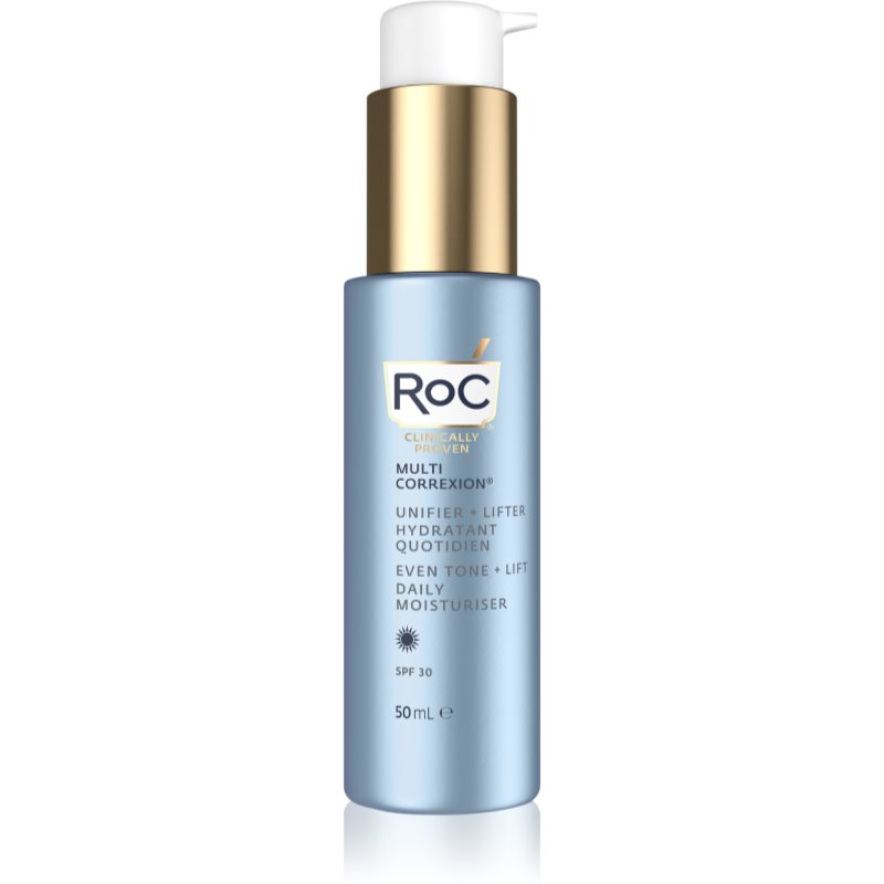 RoC Multi Correxion Even Tone + Lift crema de zi pentru fermitate pentru uniformizarea culorii pielii SPF 30 50 ml