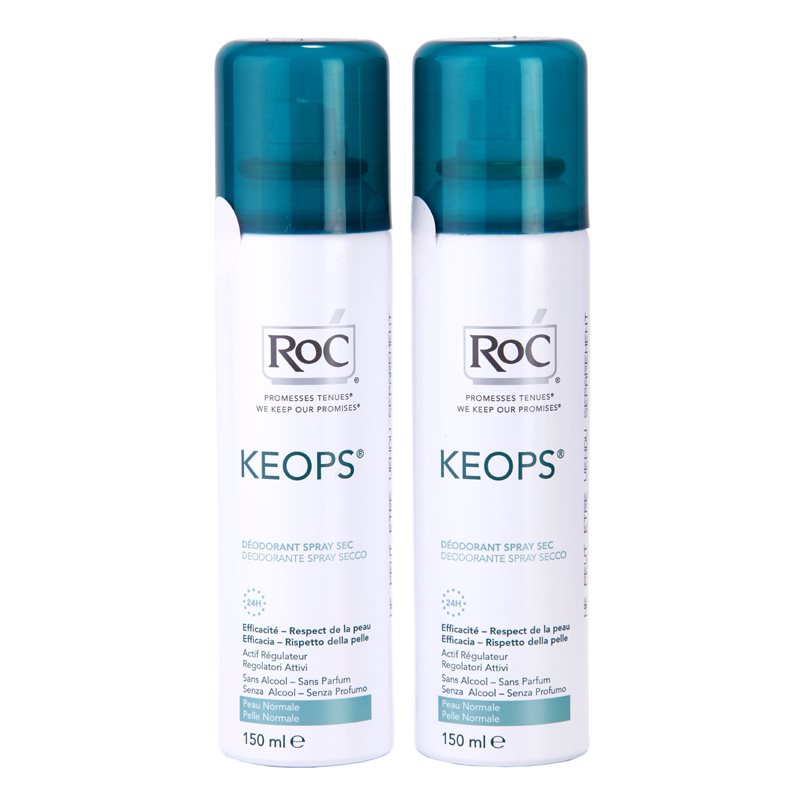 RoC Keops purškiamasis dezodorantas 24 val. 2 x 150 ml