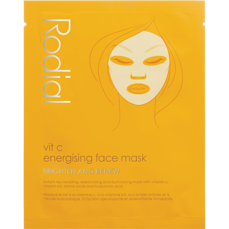 

Rodial Vit C Energising Face Mask тканинна маска для освітлення та живлення шкіри з вітаміном С