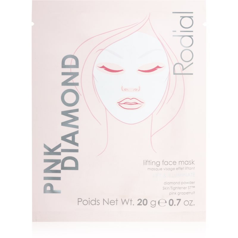 Rodial pink diamond lifting face mask lifting hatású maszk az arcra 4x1 db