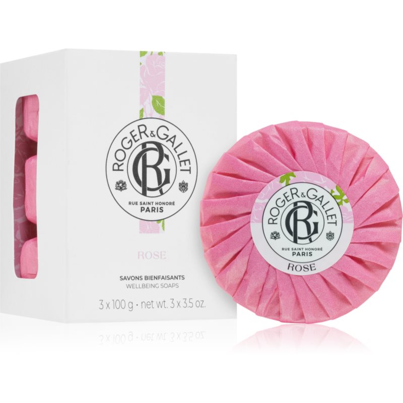 Roger & Gallet Rose parfumsko milo 3x100 g