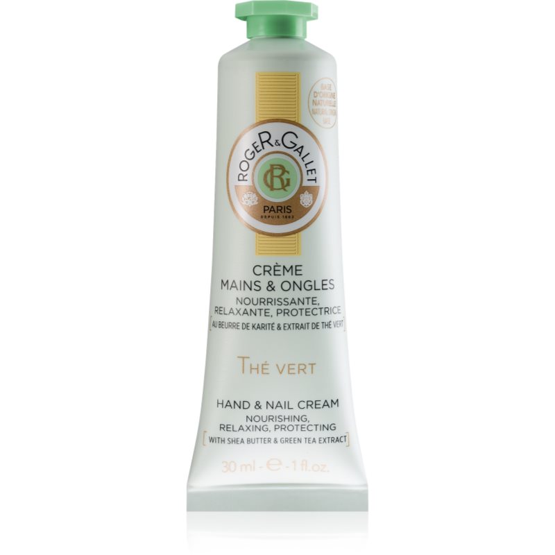 Roger & Gallet Thé Vert Schützende und nährende Creme für Hände und Fingernägel für Damen 30 ml