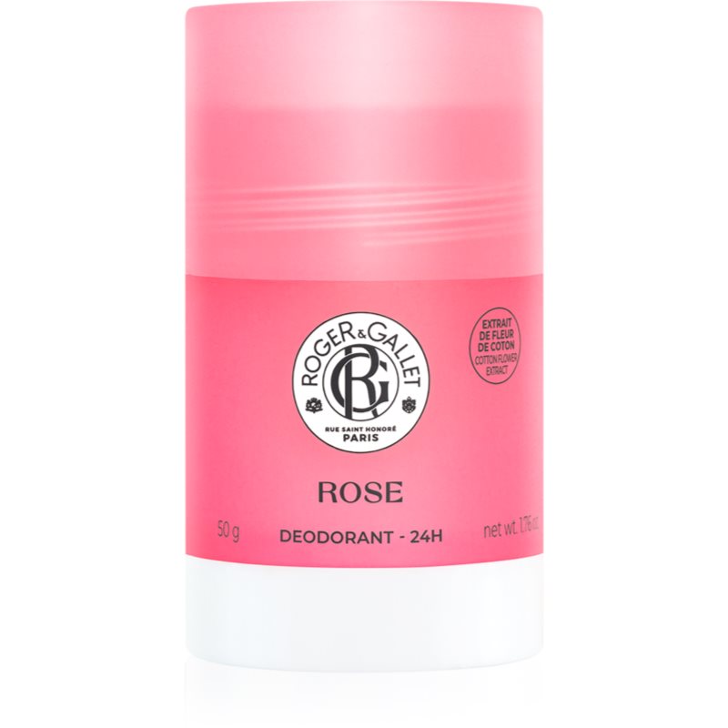 Roger & Gallet Rose tuhý deodorant bez obsahu hliníkových solí s 24hodinovou ochranou pro ženy 50 g