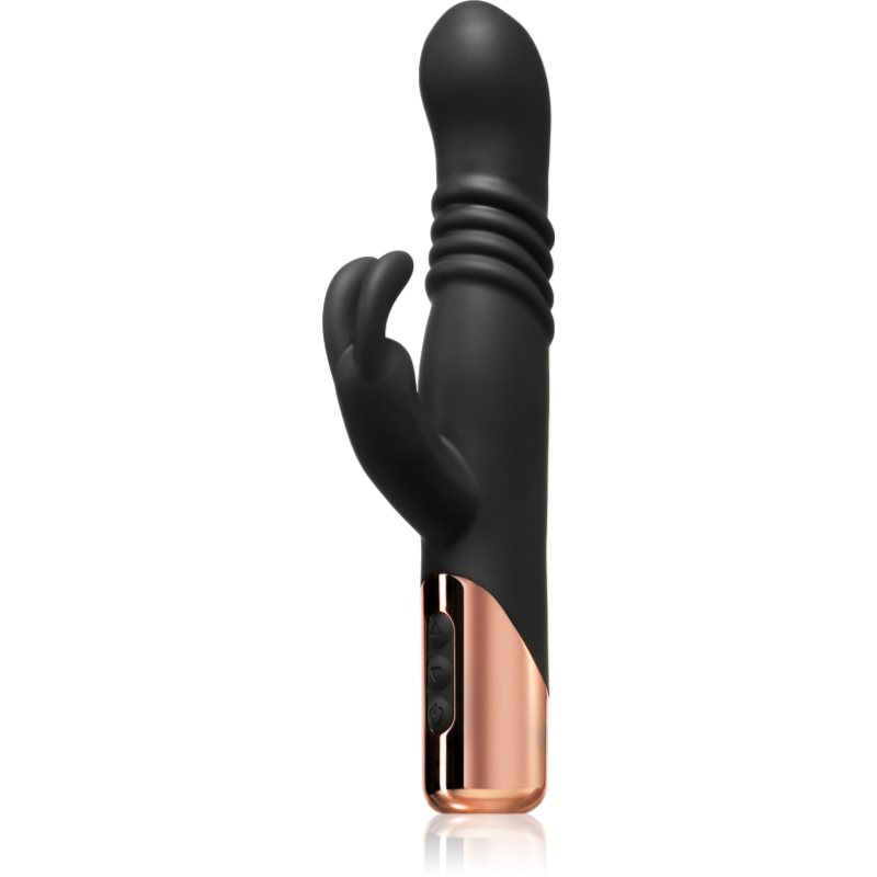 Rosy Gold Rabbit with Thrusting Function vibrator met clitorsstimulator 22.8 cm