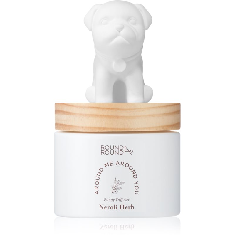 ROUND A‘ROUND Puppy Sleepy Pug - Neroli Herb aroma difuzér s náplní 100 ml