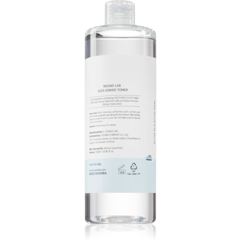 ROUND LAB 1025 Dokdo Toner jemné exfoliační tonikum s hydratačním účinkem 500 ml