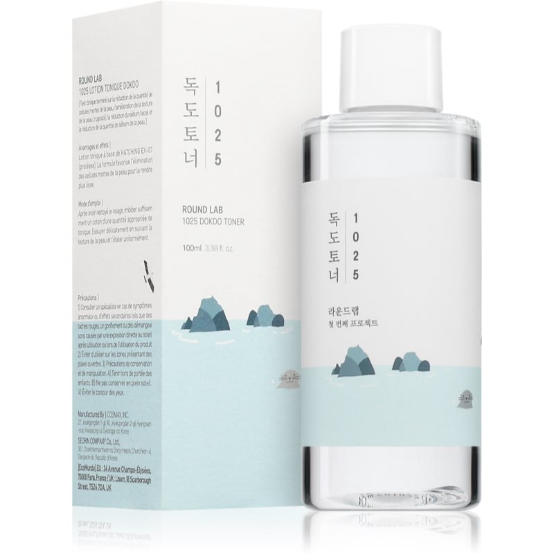 ROUND LAB 1025 Dokdo Toner sanftes Peeling-Tonikum mit feuchtigkeitsspendender Wirkung 100 ml