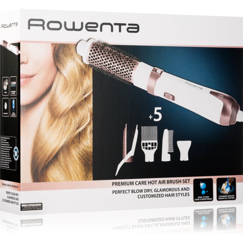 

Rowenta Premium Care Hot Air Brush CF7830F0 фен-щітка + 5 насадок