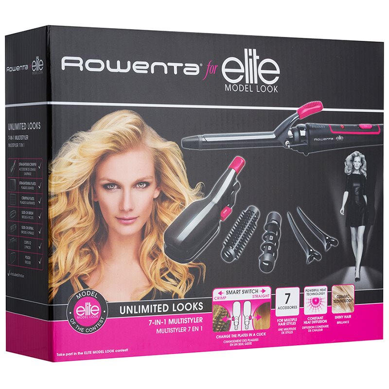 

Rowenta For Elite Model Look Unlimited Looks CF4112F0 мультифункціональні щипці для завивки волосся для волосся