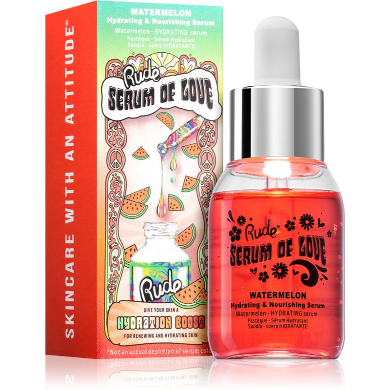 Rude Cosmetics Serum of Love Watermelon nährendes und feuchtigkeitsspendendes Serum 30 ml