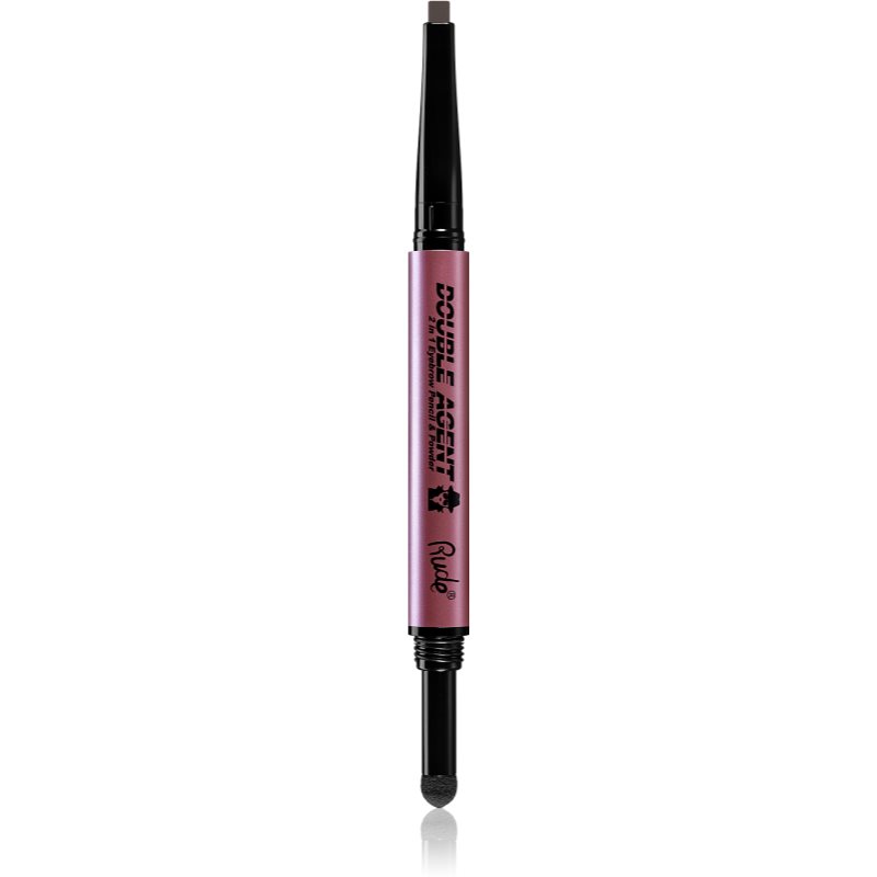Rude Cosmetics Double Agent dvipusis antakių pieštukas atspalvis Neutral Brown 0.6 g