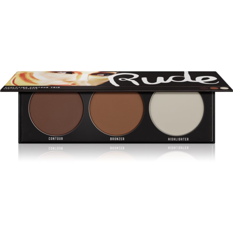 

Rude Cosmetics Sculpting Contour Trio контурна палетка для обличчя