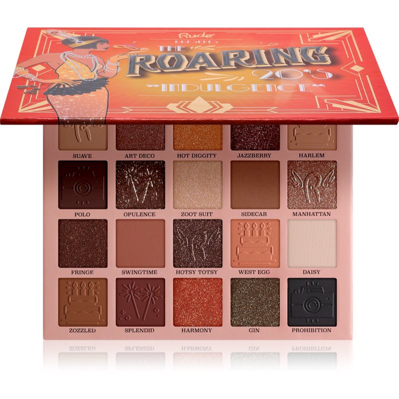 Rude Cosmetics Rude Cosmetics The Roaring 20's Eyeshadow Παλέτα σκιών για τα μάτια απόχρωση Indulgence 24 γρ