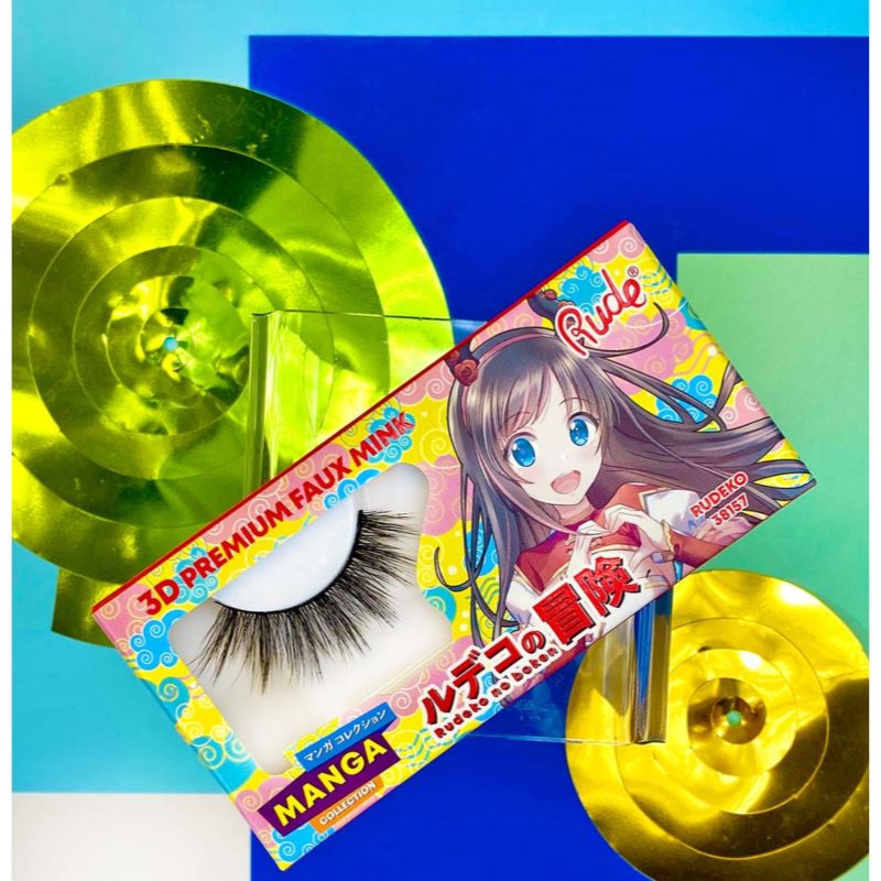 Rude Cosmetics Manga Collection 3D Premium Faux Mink künstliche Wimpern Typ Rudeko 2 St.