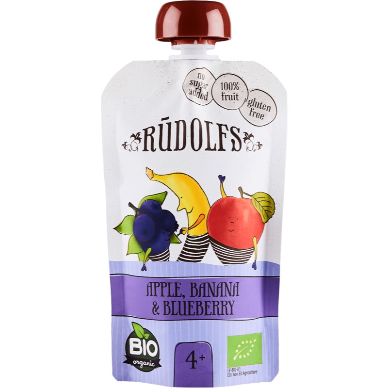 Rudolf’s BIO jablko, banán, čučoriedka ovocný príkrm 110 g kúpite na Notino.sk