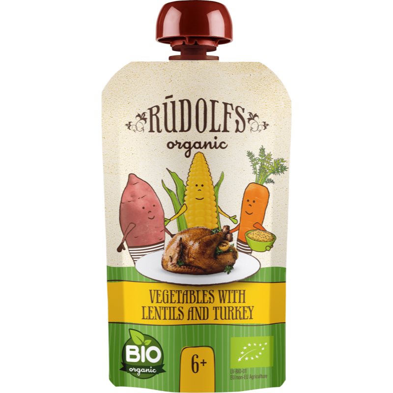 Rudolfs Zelenina čočka krůta kapsička BIO 110g 6M+ koupíte na Notino.cz