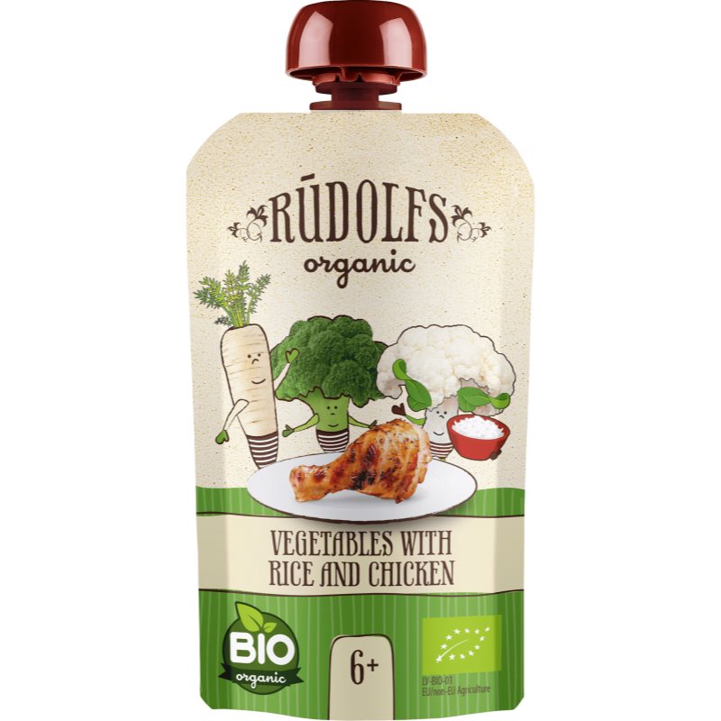 Rudolfs Zelenina rýže kuřecí kapsička BIO 110g 6M+ koupíte na Notino.cz