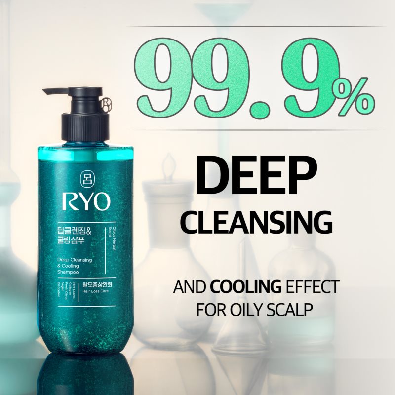 RYO Deep Cleansing & Cooling Shampoo hloubkově čisticí šampon s chladivým účinkem 480 ml (obrázek 3)