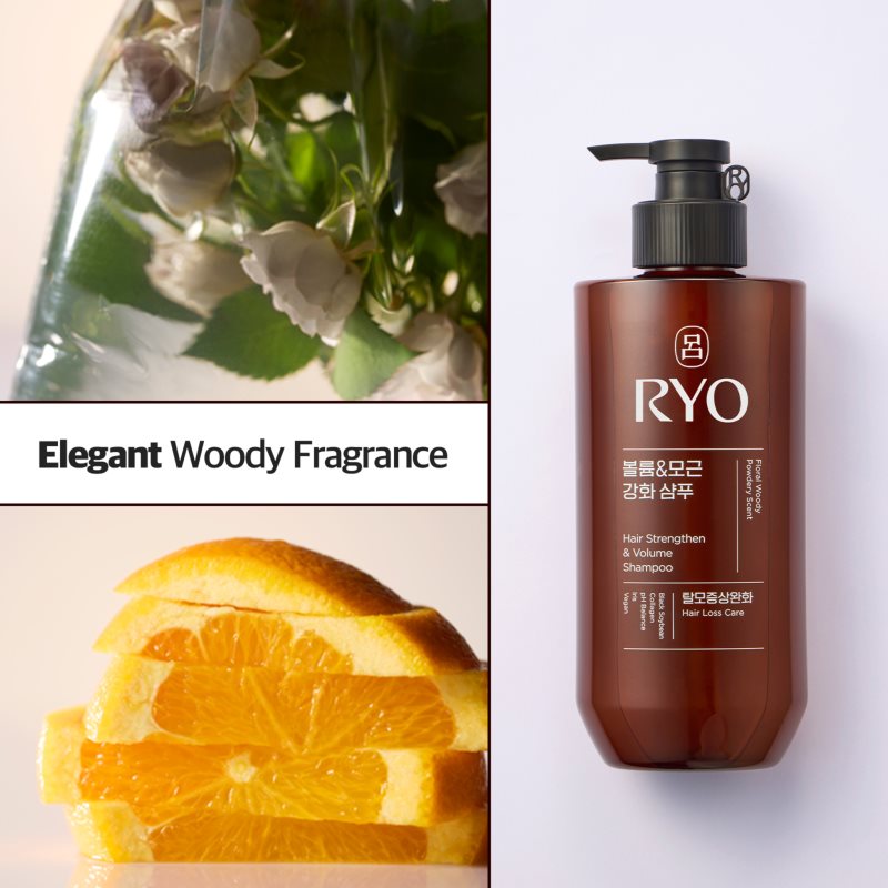 RYO Hair Strengthen & Volume Shampoo ošetřující a posilující šampon pro objem vlasů 480 ml (obrázek 3)
