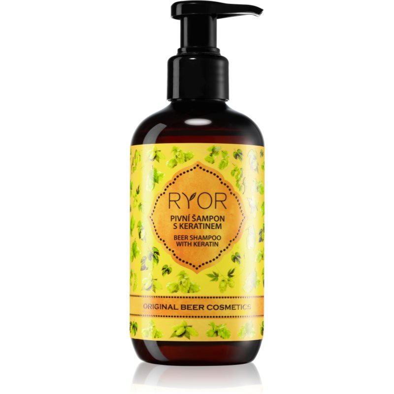 E-shop RYOR Original Beer Cosmetics pivní vlasový šampon s keratinem 250 ml