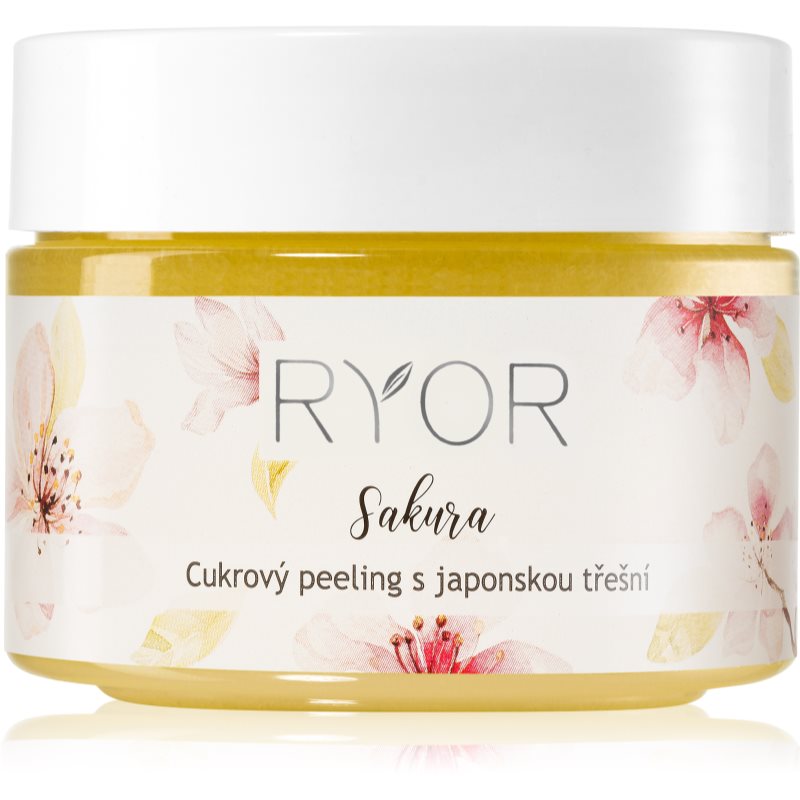 E-shop RYOR Sakura cukrový peeling pro jemné čištění a výživu pokožky 325 g