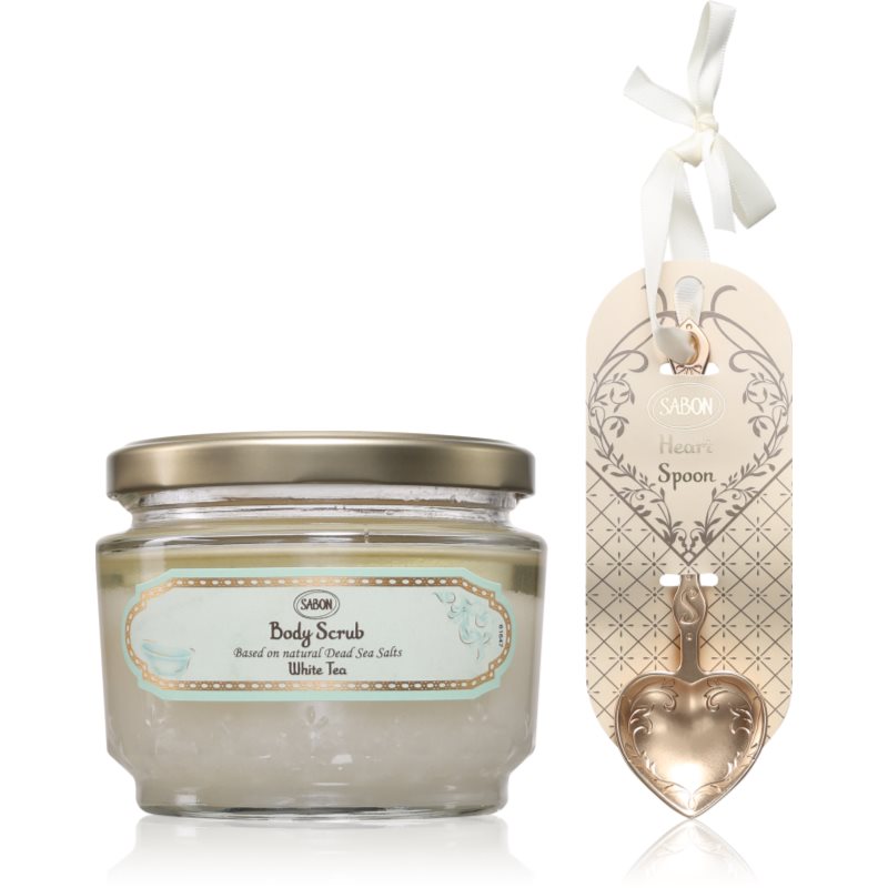 Sabon White Tea tělový peeling 320 ml