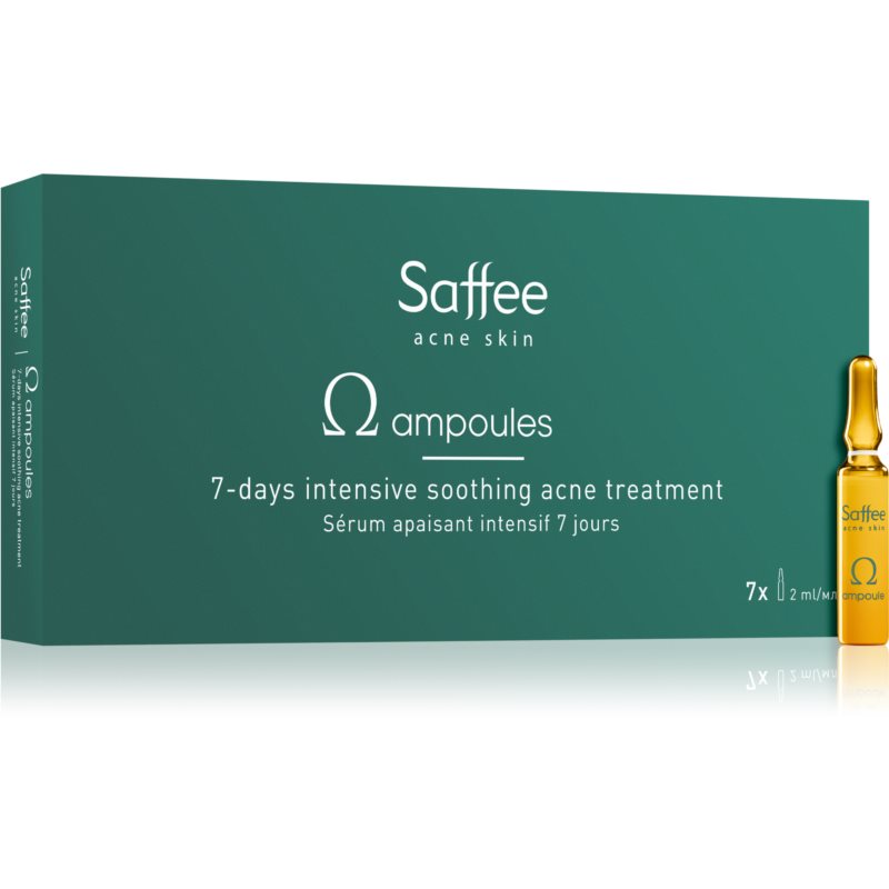 Saffee Acne Skin Omega ampoules: 7-days intensive soothing acne treatment 7-dňová intenzívna starostlivosť pre zmiernenie prejavov akné 7x2 ml