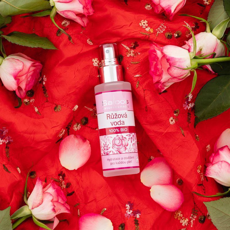 

Saloos Floral Water Rose 100% Bio квіткова вода для освітлення та живлення шкіри обличчя