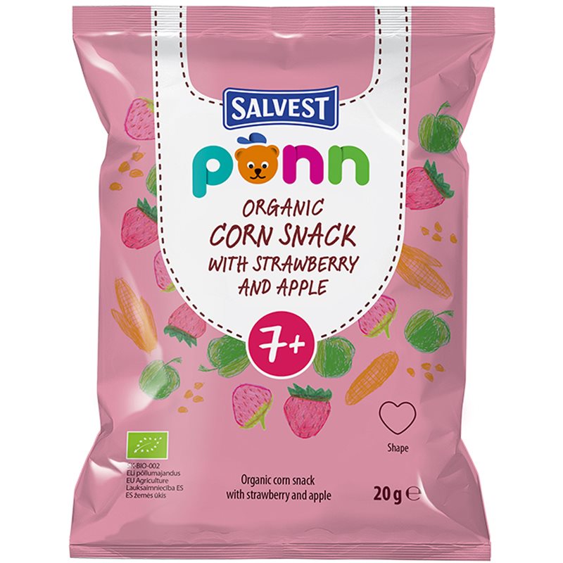 Salvest Põnn BIO chrumky pre deti jahoda 20 g