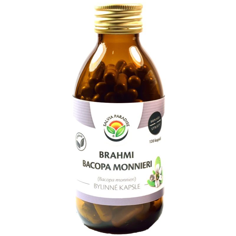 Salvia Paradise Brahmi Bacopa Monnieri kapsuly na podporu pamäti a koncentrácie 120 cps
