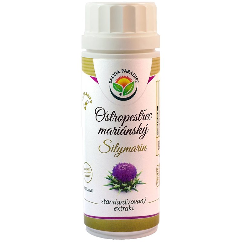 

Salvia Paradise Milk thistle bylinné kapsle харчова добавка для детоксикації організму та підтримки імунітету