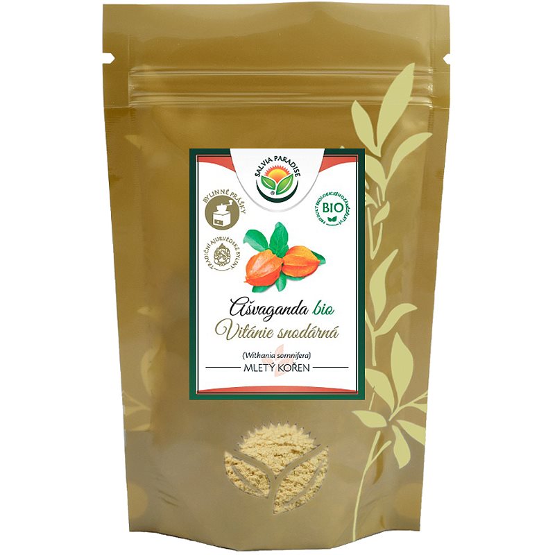 Salvia Paradise Ašvaganda mletý koreň prášok na prípravu nápoja pre duševnú pohodu 100 g