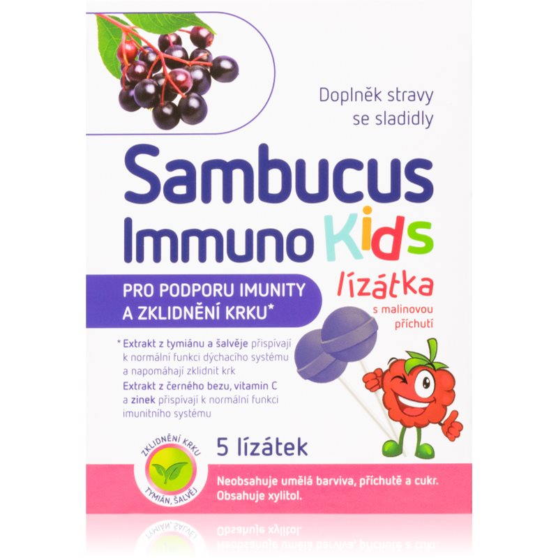 Sambucus Immuno Kids lízanky na podporu imunitného systému 5 ks kúpite na Notino.sk