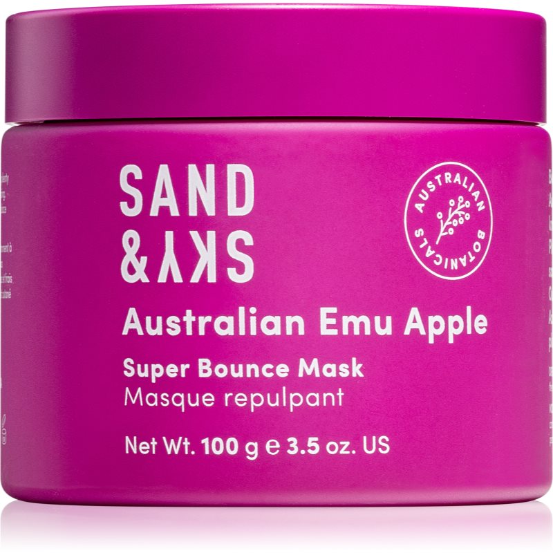 Sand & Sky Australian Emu Apple Super Bounce Mask drėkinamoji ir skaistinamoji kaukė veidui 100 g